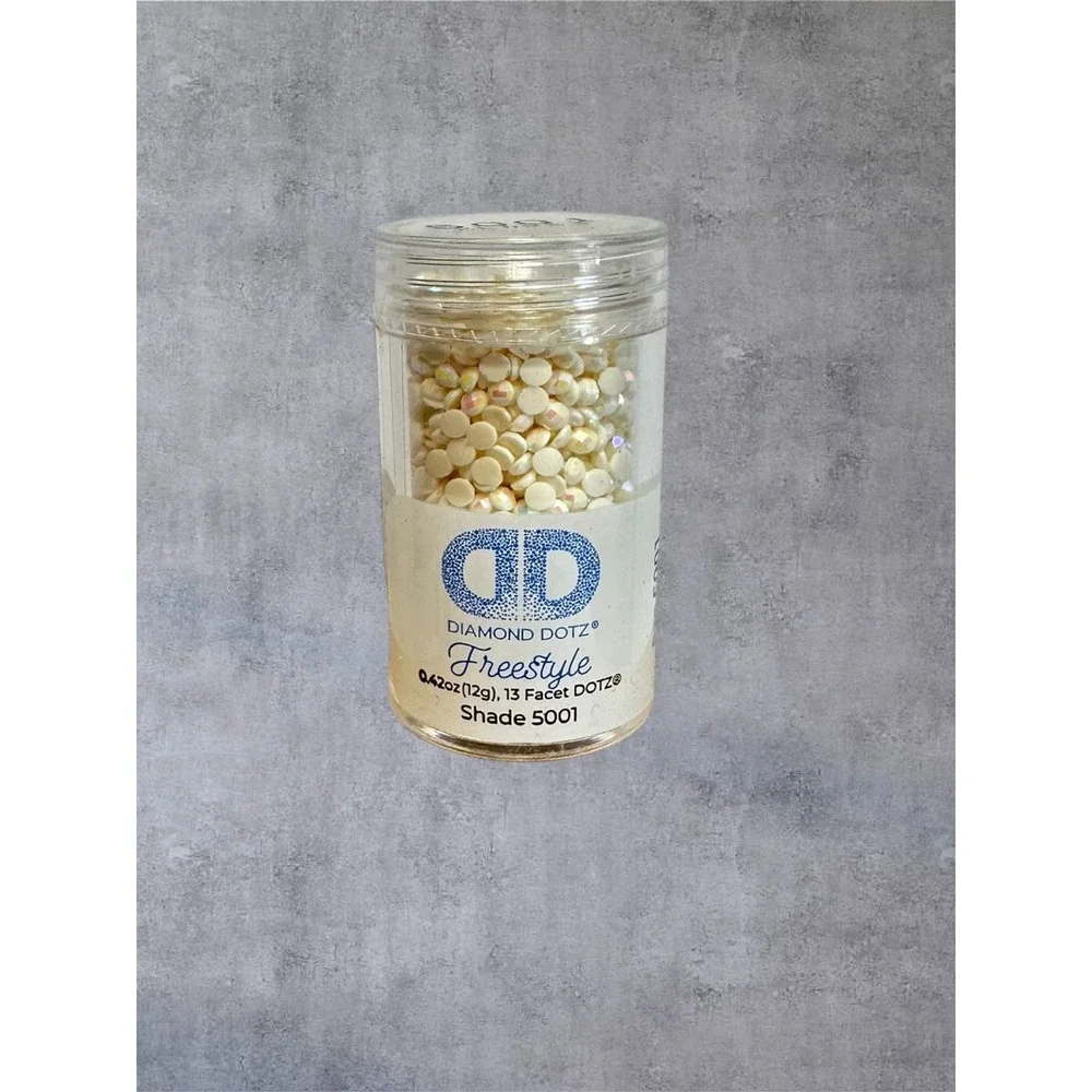 Diamond Dotz Freestyle Gems 5001 Iridescent White 2000+ Count New 13 Facet DOTZ